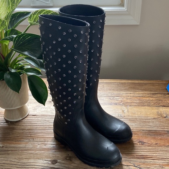 Authentic Saint Laurent crystal embellished rain boots - Picture 5 of 5